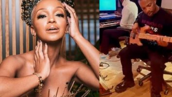 Nandi Madida in studio working on new song with her husband, Zakes Bantwini (Video)